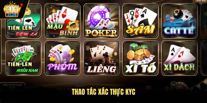 Thao tác xác thực KYC
